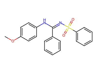 N-((4-Methoxy-phenylamino)-phenyl-methylene)-benzenesulfonamide structure