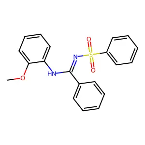 N-(2-methoxyphenyl)-N'-(phenylsulfonyl)benzimidamide structure