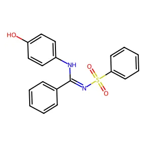 N'-(benzenesulfonyl)-N-(4-hydroxyphenyl)benzenecarboximidamide structure