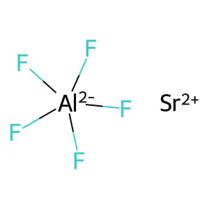 Aluminate(2-), pentafluoro-, strontium (1:1) structure