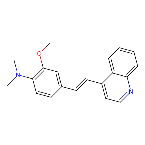 2-Methoxy-N,N-dimethyl-4-(2-(4-quinolinyl)vinyl)aniline structure