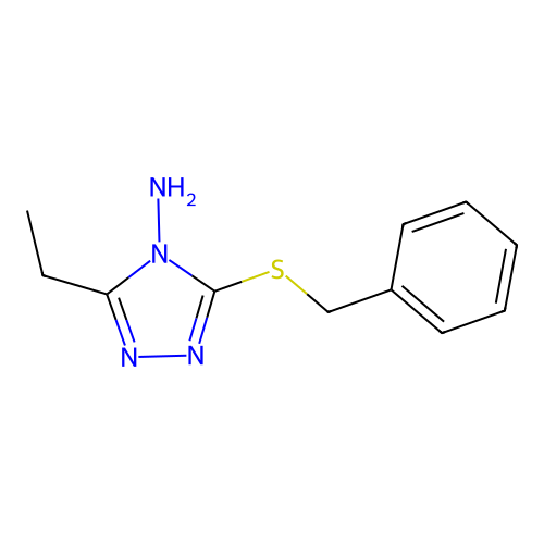 3-(benzylsulfanyl)-5-ethyl-4H-1,2,4-triazol-4-amine structure