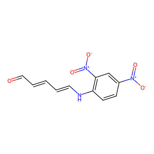 (2E,4E)-5-[(2,4-dinitrophenyl)amino]-penta-2,4-dienal structure