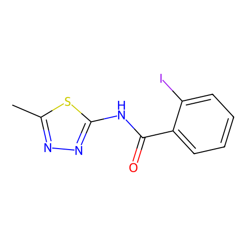 2-iodo-N-(5-methyl-1,3,4-thiadiazol-2-yl)benzamide structure