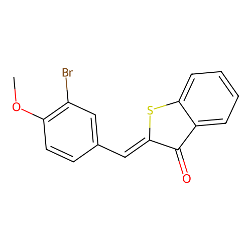 (Z)-2-(3-bromo-4-methoxybenzylidene)benzo[b]thiophen-3(2H)-one structure