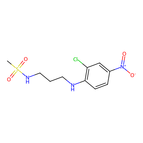 N-{3-[(2-chloro-4-nitrophenyl)amino]propyl}methanesulfonamide structure