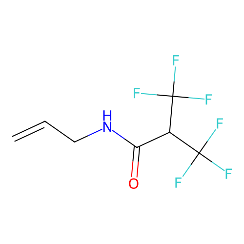 3,3,3-trifluoro-N-prop-2-enyl-2-(trifluoromethyl)propanamide structure