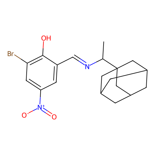 2-[1-(1-Adamantyl)ethyliminomethyl]-6-bromo-4-nitrophenol structure