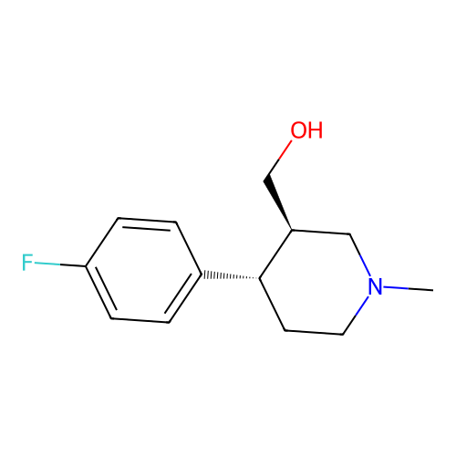 [(3R,4S)-4-(4-Fluorophenyl)-1-methylpiperidin-3-yl]methanol structure