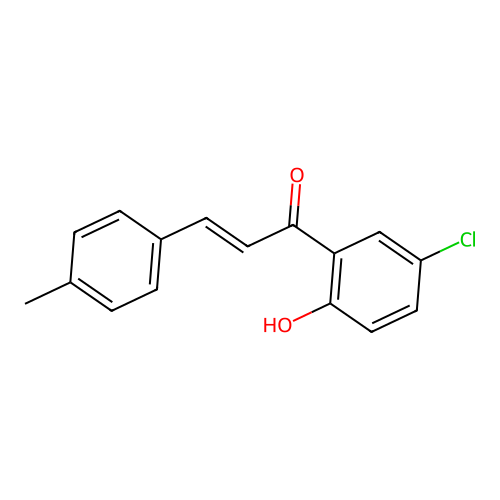 (2E)-1-(5-chloro-2-hydroxyphenyl)-3-(4-methylphenyl)prop-2-en-1-one structure