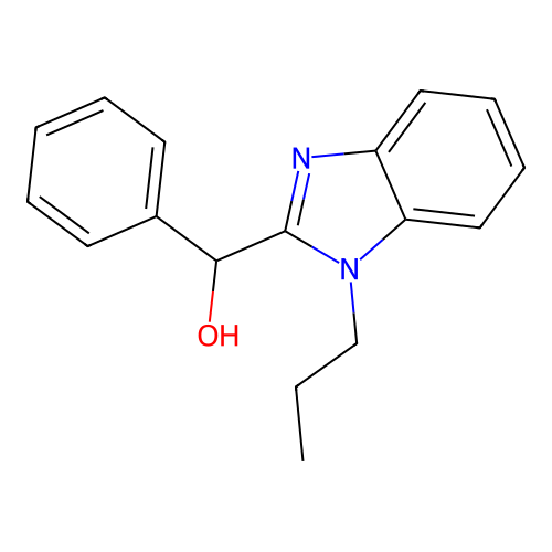 phenyl(1-propyl-1H-benzimidazol-2-yl)methanol structure