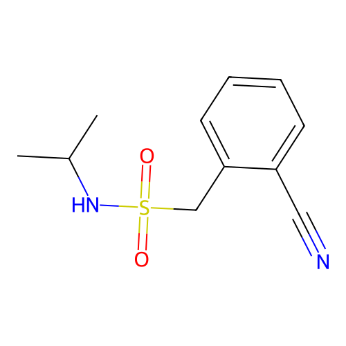 1-(2-cyanophenyl)-N-isopropylmethanesulfonamide structure