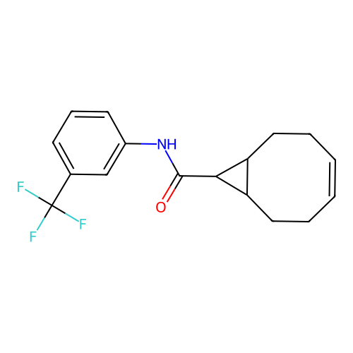 (4Z)-N-[3-(trifluoromethyl)phenyl]bicyclo[6.1.0]non-4-ene-9-carboxamide structure