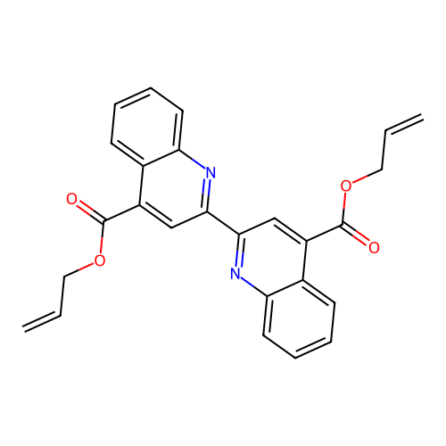 Diallyl [2,2'-biquinoline]-4,4'-dicarboxylate structure