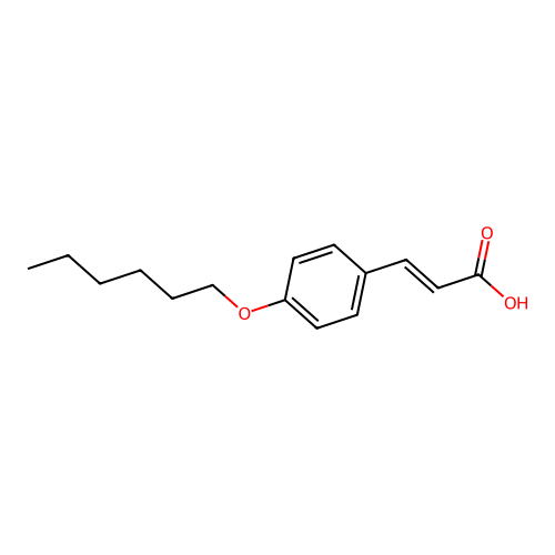 p-(Hexyloxy)cinnamic acid structure
