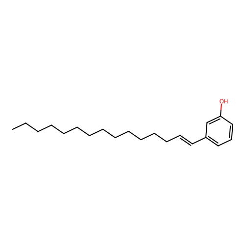Phenol, 3-(pentadecen-1-yl)- structure