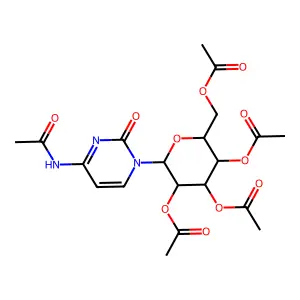 [6-(4-Acetamido-2-oxopyrimidin-1-yl)-3,4,5-triacetyloxyoxan-2-yl]methyl acetate structure