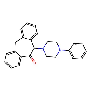 5,11-Dihydro-11-(4-phenyl-1-piperazinyl)-10H-dibenzo(a,d)cyclohepten-10-one structure