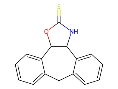 3,3a,8,12b-Tetrahydro-2H-dibenzo[3,4:6,7]cyclohepta[1,2-d][1,3]oxazole-2-thione structure