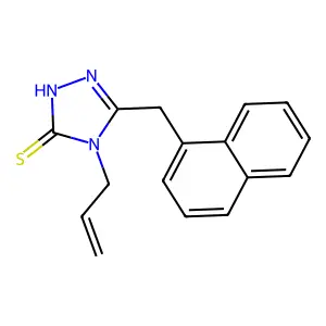 4-allyl-5-(1-naphthylmethyl)-4H-1,2,4-triazole-3-thiol structure