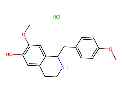 7-methoxy-1-[(4-methoxyphenyl)methyl]-1,2,3,4-tetrahydroisoquinolin-6-ol Hydrochloride structure