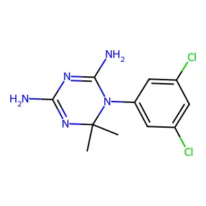 1-(3,5'-Dichlorophenyl)-2,2-dimethyl-4,6-diamino-1,2-dihydro-S-triazine structure