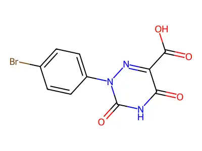 2-(4-Bromophenyl)-3,5-dioxo-2,3,4,5-tetrahydro-1,2,4-triazine-6-carboxylic acid structure