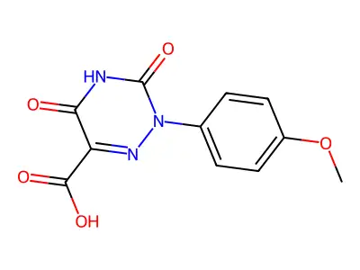2-(4-Methoxyphenyl)-3,5-dioxo-2,3,4,5-tetrahydro-1,2,4-triazine-6-carboxylic acid structure