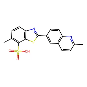 7-Benzothiazolesulfonic acid, 6-methyl-2-(2-methyl-6-quinolinyl)- structure