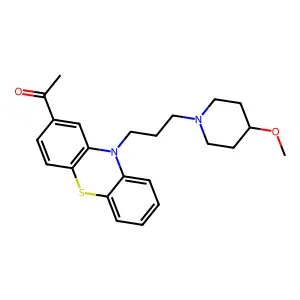 Ketone, 10-(3-(4-methoxypiperidino)propyl)phenothiazin-2-yl methyl structure