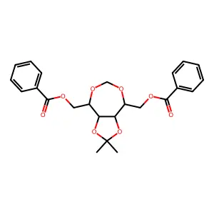 [4-(benzoyloxymethyl)-2,2-dimethyl-3a,4,8,8a-tetrahydro-[1,3]dioxolo[4,5-e][1,3]dioxepin-8-yl]methyl benzoate structure