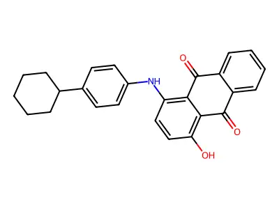 9,10-Anthracenedione, 1-[(4-cyclohexylphenyl)amino]-4-hydroxy- structure