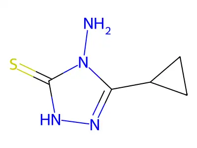 4-Amino-5-cyclopropyl-2,4-dihydro-3H-1,2,4-triazole-3-thione structure