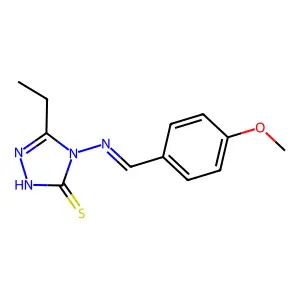 5-Ethyl-4-[(4-methoxybenzylidene)amino]-4h-1,2,4-triazole-3-thiol structure