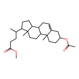 3beta-Acetoxychola-5-ene-24-oic acid methyl ester structure