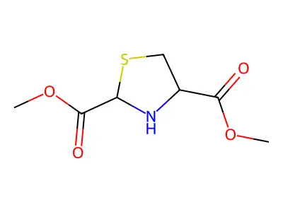 Dimethyl 1,3-thiazolane-2,4-dicarboxylate structure