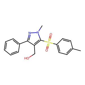 {1-methyl-5-[(4-methylphenyl)sulfonyl]-3-phenyl-1H-pyrazol-4-yl}methanol structure