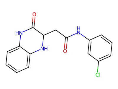 N-(3-chlorophenyl)-2-(3-oxo-1,2,3,4-tetrahydroquinoxalin-2-yl)acetamide structure