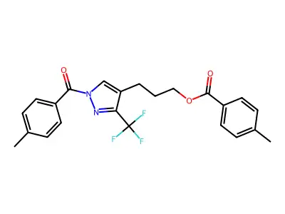 3-[1-(4-Methylbenzoyl)-3-(trifluoromethyl)pyrazol-4-yl]propyl 4-methylbenzoate structure