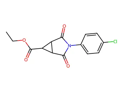 Ethyl 3-(4-chlorophenyl)-2,4-dioxo-3-azabicyclo[3.1.0]hexane-6-carboxylate structure