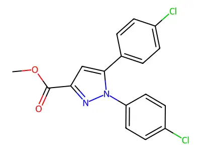 methyl 1,5-bis(4-chlorophenyl)-1H-pyrazole-3-carboxylate structure