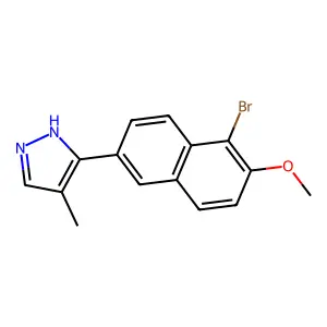 3-(5-bromo-6-methoxy-2-naphthyl)-4-methyl-1H-pyrazole structure