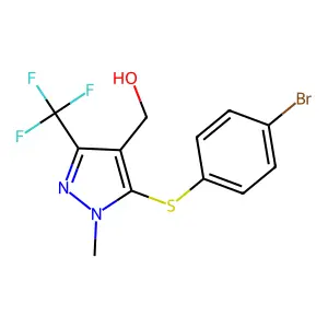 5-(4-Bromophenylthio)-4-(hydroxymethyl)-1-methyl-3-(trifluoromethyl)-1h-pyrazole structure