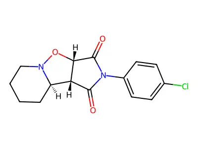 (1R,2R,6S)-4-(4-chlorophenyl)-7-oxa-4,8-diazatricyclo[6.4.0.0^{2,6}]dodecane-3,5-dione structure