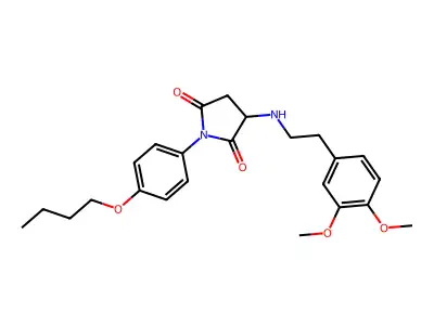 1-(4-Butoxyphenyl)-3-[2-(3,4-dimethoxyphenyl)ethylamino]pyrrolidine-2,5-dione structure