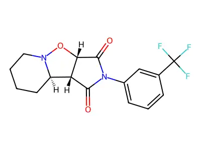 (1R,2R,6S)-4-[3-(trifluoromethyl)phenyl]-7-oxa-4,8-diazatricyclo[6.4.0.0^{2,6}]dodecane-3,5-dione structure