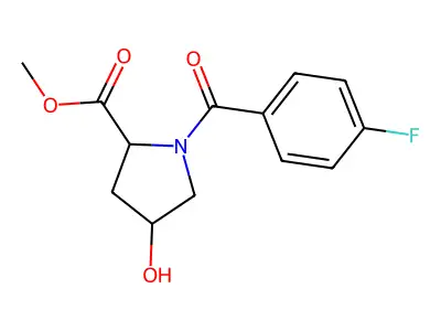 Methyl 1-(4-fluorobenzoyl)-4-hydroxypyrrolidine-2-carboxylate structure