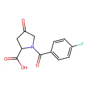 1-(4-Fluorobenzoyl)-4-oxo-L-proline structure