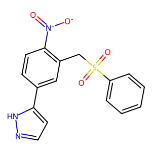 3-{4-nitro-3-[(phenylsulfonyl)methyl]phenyl}-1H-pyrazole structure