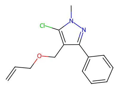 5-Chloro-1-methyl-3-phenyl-4-(prop-2-enoxymethyl)pyrazole structure